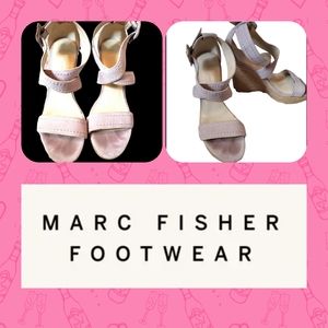 MARC FISHER leather platform sandals